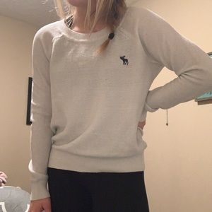 abercrombie and fitch white sweater